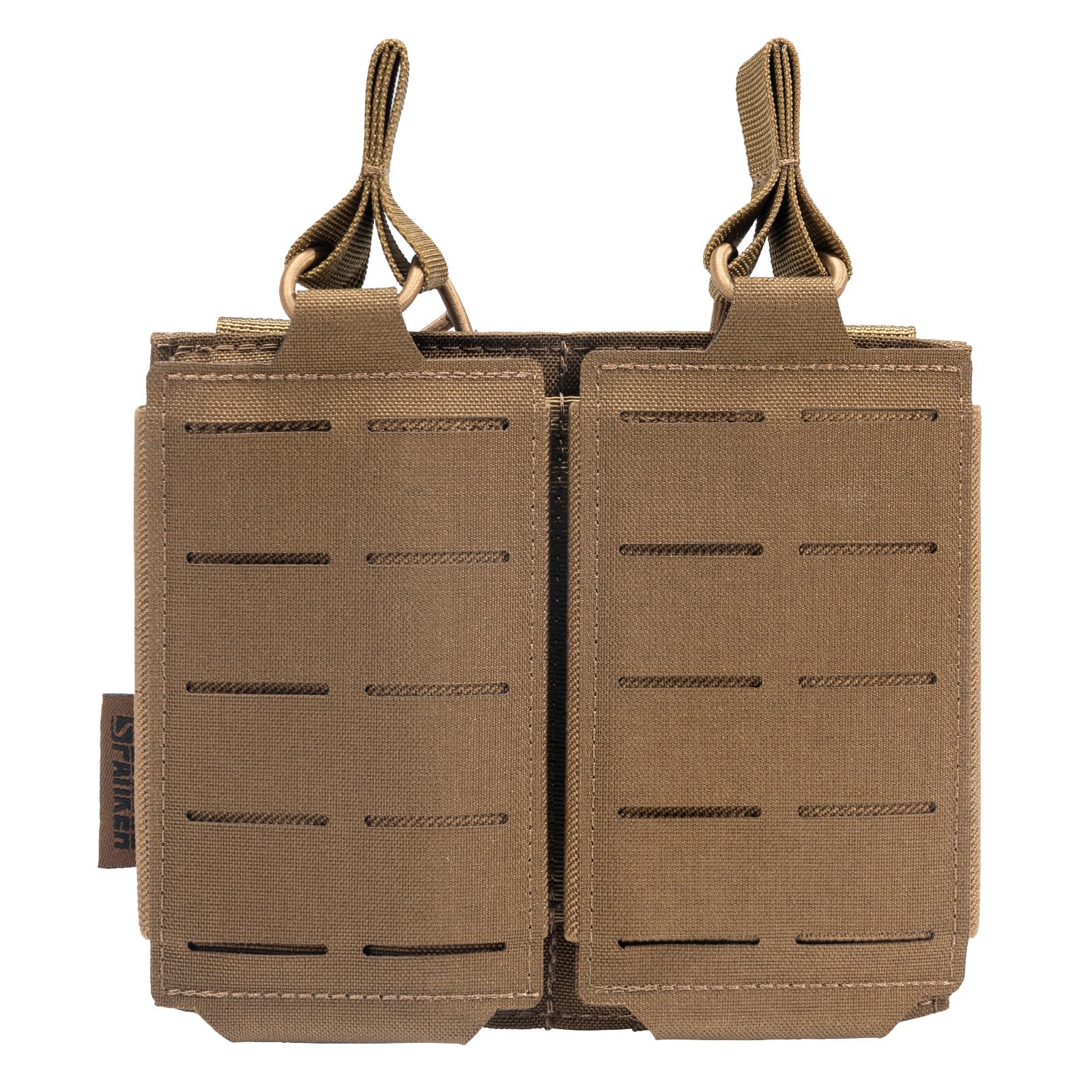 EXCELLENT ELITE SPANKER Nylon Single/Double/Triple Magazine Pouch Holder Carrier,Molle Mag Pouch for M4/M16/AR/AK Rifle Magazines(Double,COB)