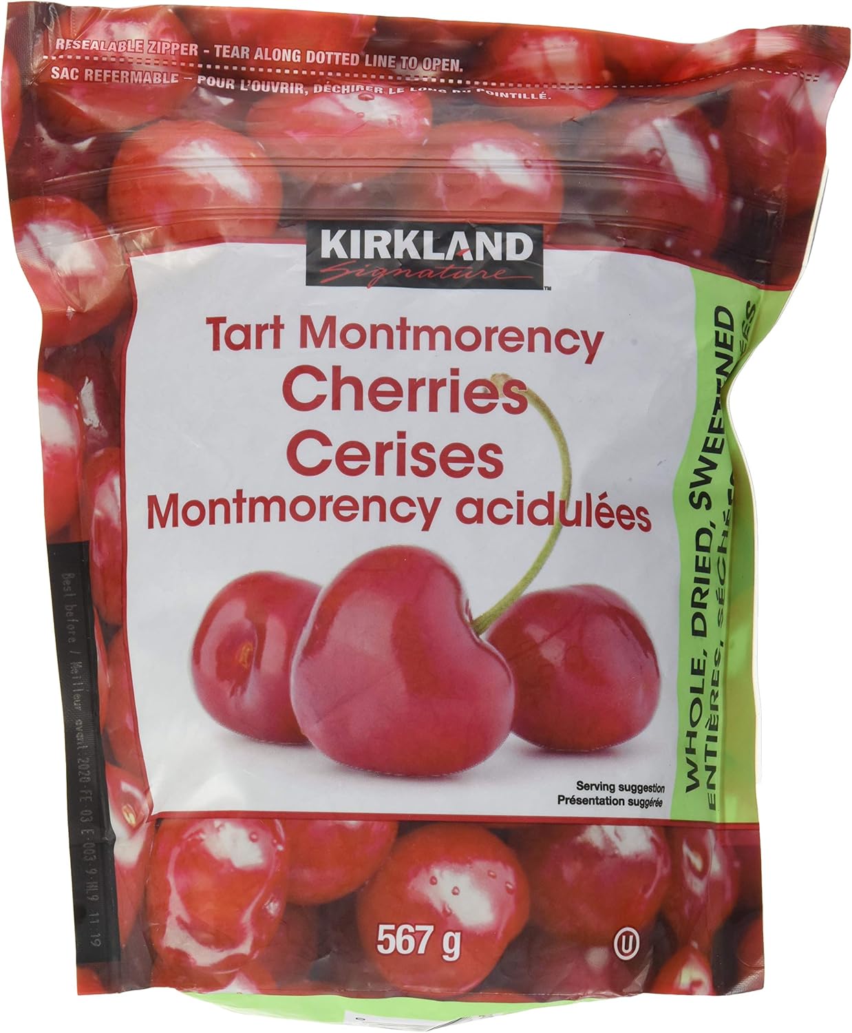 Kirkland Signature Signature Dried Cherries, 567 Grams Amazon.ca Grocery