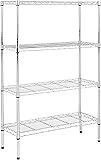 AmazonBasics 4-Shelf Shelving Unit - Chrome