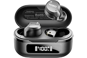 TOZO Hybrid Active Noise Cancelling Wireless Earbuds, 6 Mics ENC Clear Call, IPX8 Waterproof, in Ear Bluetooth 5.3 Headphones