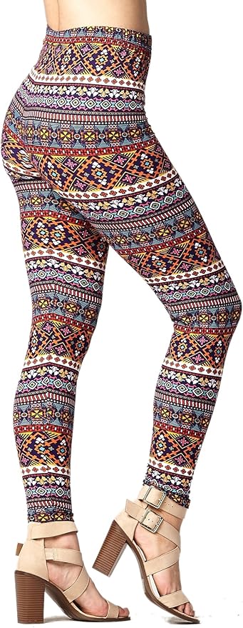 high waisted printed leggings
