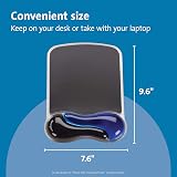 Kensington Duo Gel Mouse Pad with Wrist Rest Blue 62401 Ergonomic view 2