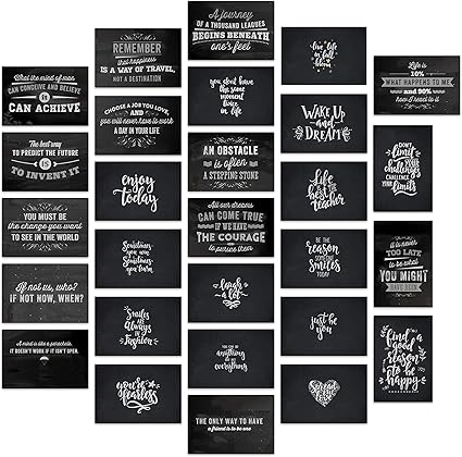 Lot De 28 Cartes Postales Inspirantes Et Motivantes En Forme De Tableau Noir 28 Citations Motivantes Et Inspirantes Amazon Fr Fournitures De Bureau