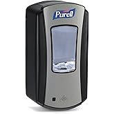 Purell LTX-12 Touch-Free Hand Sanitizer Dispenser, Chrome/Black, for 1200 mL Purell LTX-12 Hand Sanitizer Refills (Pack of 1 - Refills sold separately) - 1928-04