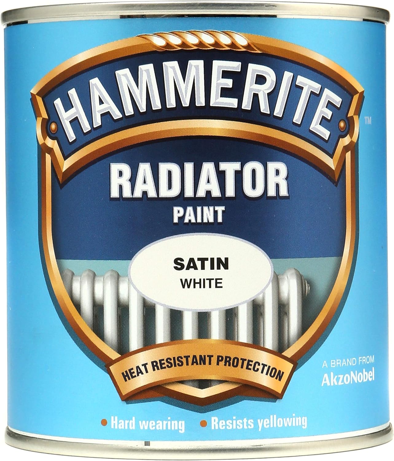 Hammerite 5084917 500ml Radiator Paint - Satin White, 500 ml (Pack of 1)