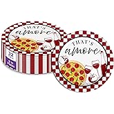 Birthday Galore That's Amore Bridal Shower - 32 Piece Disposable Party Supplies - Pizza Bridal Shower Decorations - Round Party Plates - Large 9" Paper Plates In Bulk