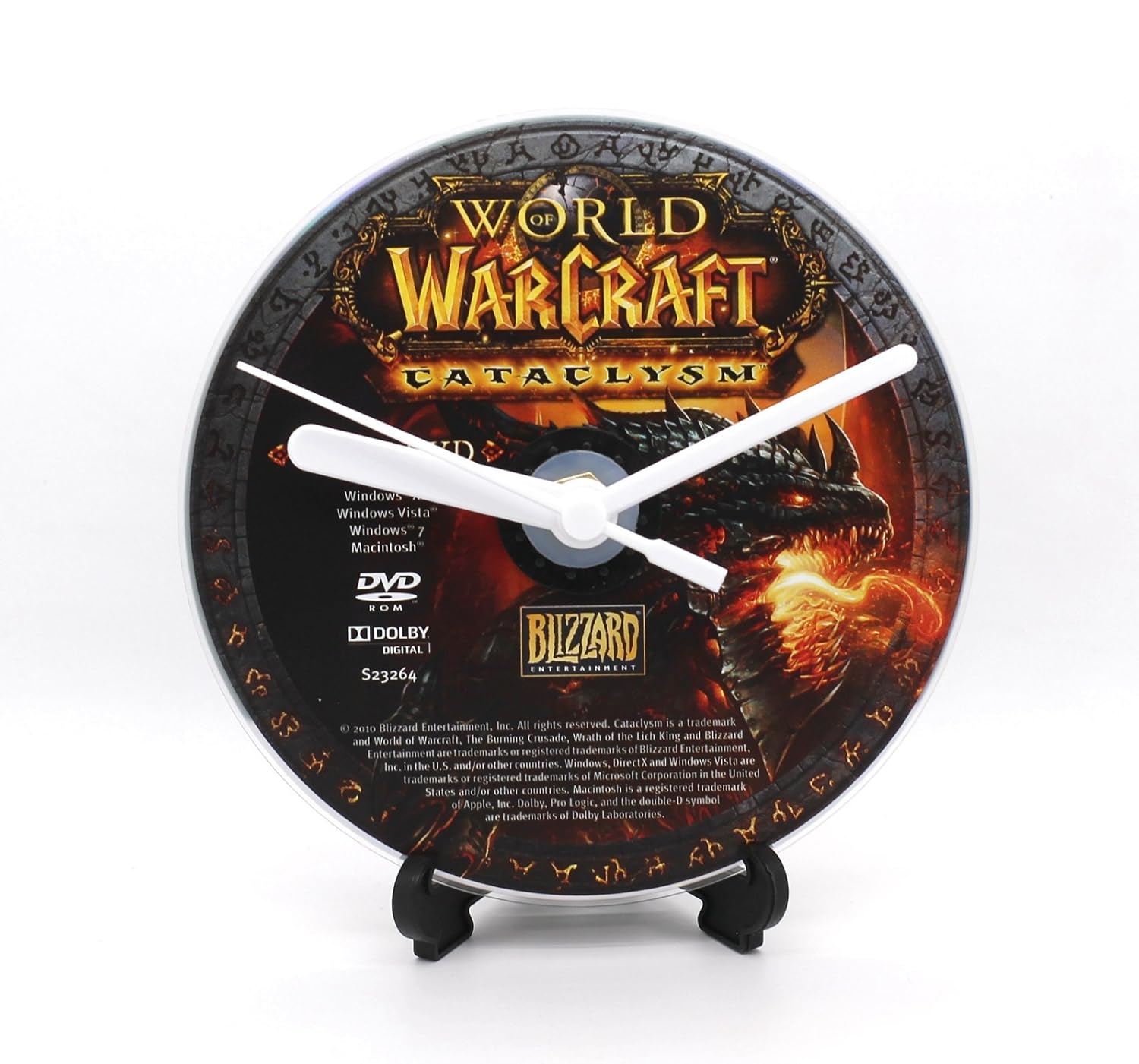World of Warcraft Cataclysm PC CD Clock Video Game Upcycled Amazon.co.uk Handmade