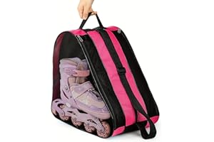 Three-Layer Large Capacity Skate Storage Bag, Thickened Ice Skate Bag, Adjustable Shoulder Strap, Suitable for Ice, Inline Sk