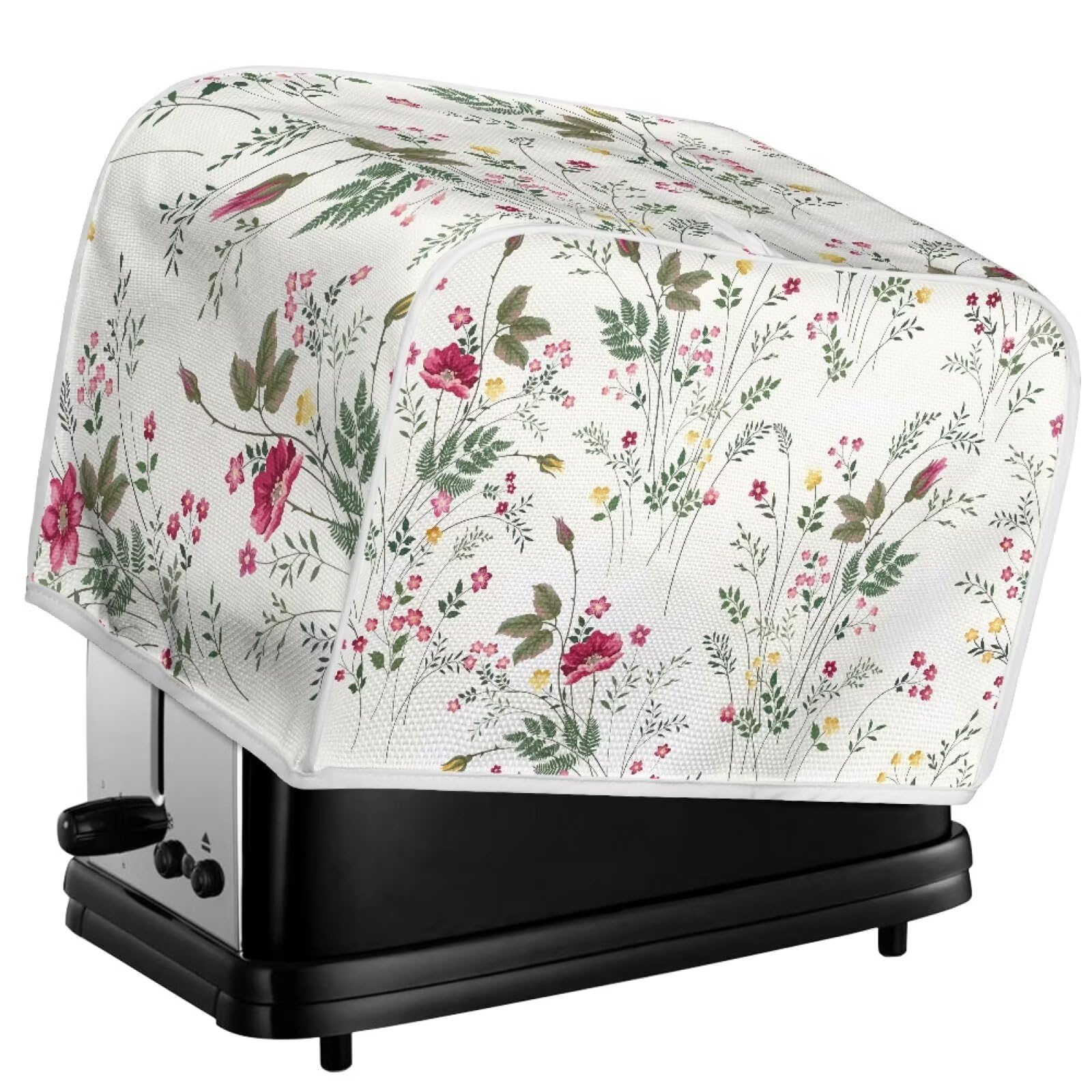 Doojoayie Simple Flower 4 Slice Toaster Cover Small