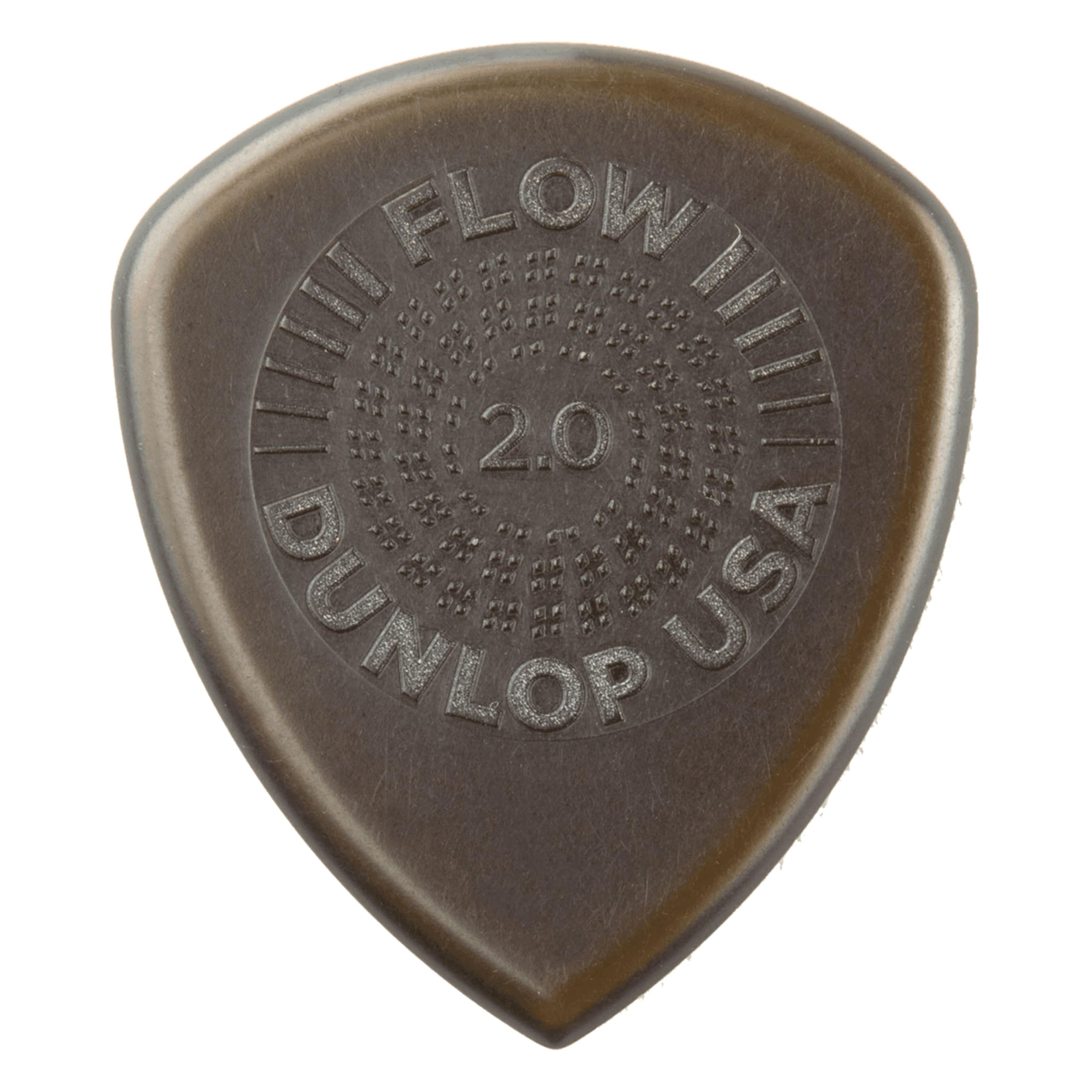 Jim Dunlop 549P2.00 Flow Standard Grip Picks, 2 mm, Set of 6 Pieces