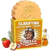 Otter co. Clarifying Apple Cider Vinegar Conditioner Bar – Argan oil, Rosemary, Jojoba & Castor – Hydrating, Vegan, Sulfate Free & Non Toxic – For Women Bar Conditioner, All Hair Types, Made in USA