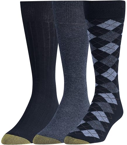 black and gold mens dress socks Toe Men's Socks, Flat Knit Crew, 6-12.5 Shoe Size, Black, 4 Pairs : Clothing, Shoes & Jewelry Royal Blue/Multi