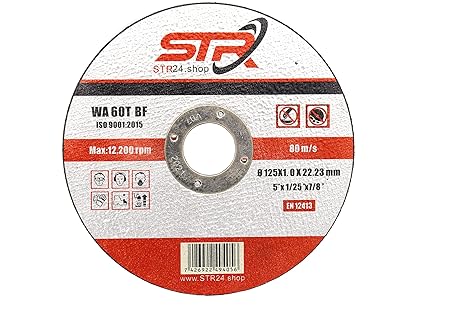 100 Stück Trennscheiben 125 x 1,0mm x 22,23mm für Metall, INOX, Stahl Flexscheiben in Profi Qualität WA 60 T BF