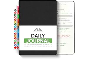 Best Daily Journal for Men & Women - Gratitude, Manifestation & Guided Journal with Prompts for Personal Growth by PRODUCTIVITY STORE (A5, Black)