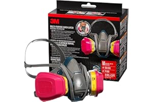 3M Pro Quick Latch Half Facepiece Reusable Respirator All-in-One Kit, Multi-purpose, M (1 Mask and 1-pair Cartridges)