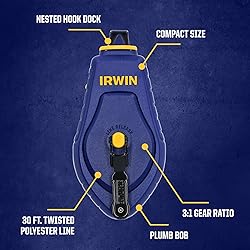 IRWIN Tools STRAIT-LINE COMPACT Chalk Reel, 30