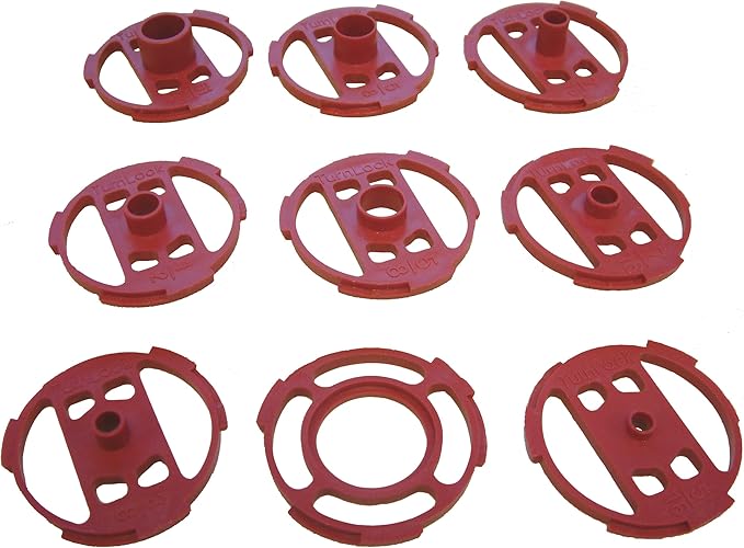 Milescraft 1217 TurnLock Bushing Set Guide Bushings for Routers