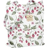 Miss Adola Corduroy Tote Bag for Women with Aesthetic Design | Magnetic Buckle & Pocket, Reusable, Soft, Roomy, Long Shoulder Handles, Double-sided Print, Casual Daily Work, Grocery Bags