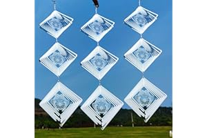 DJUAN Bird Deterrents for Outside, Reflective Stainless Steel Bird Scare, Frog Wind Spinners outdoor Garden Decor, Bird Scare Devices to Keep Woodpeckers, Pigeons Away from Your House, Patio, Orchards