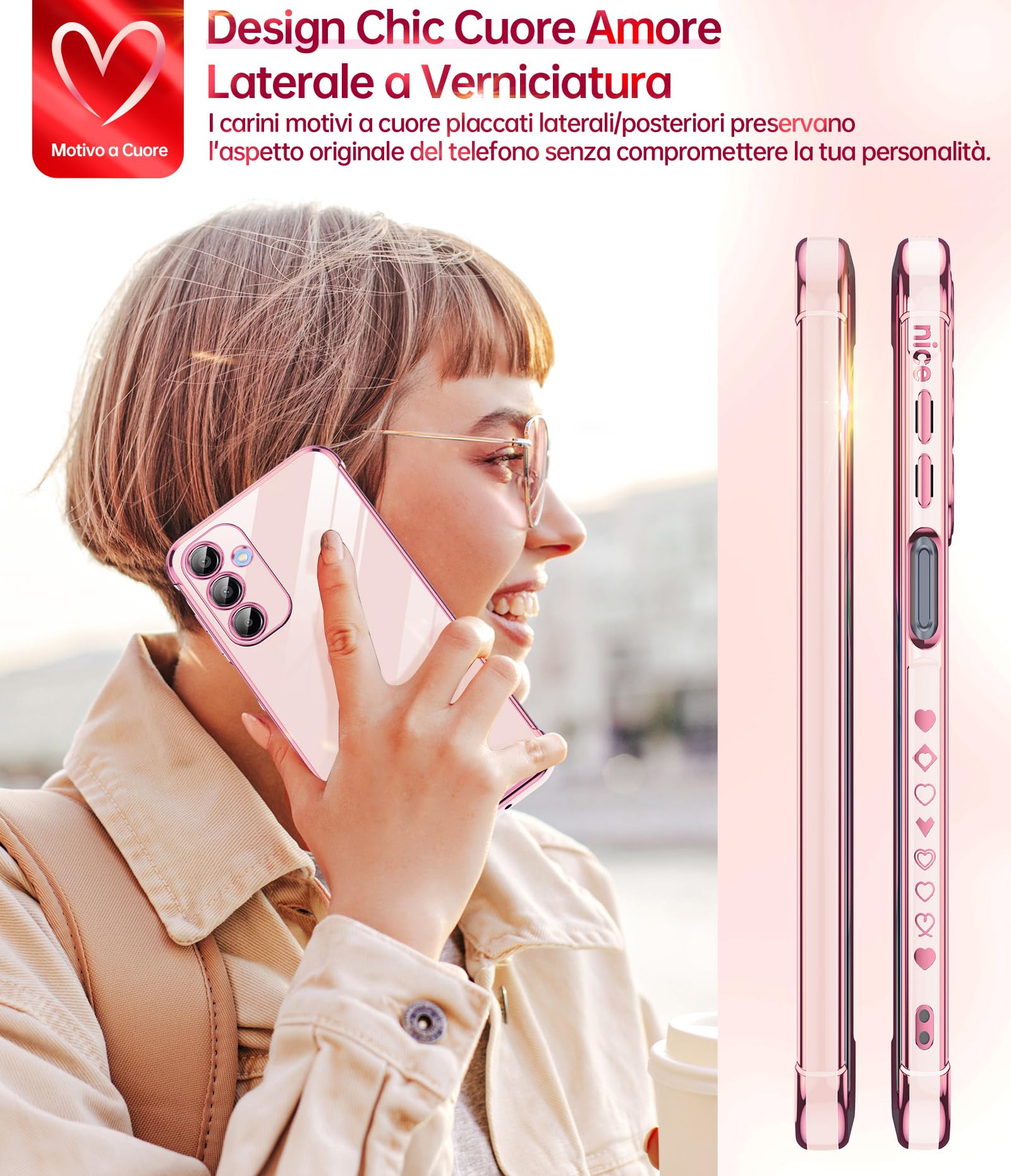 ChoosEU Trasparente Custodia per Samsung Galaxy A16 5G / 4G Sottile TPU Silicone Cover Disegni Colorate Fiore Fiori Motivo per Ragazza Donne Antiurto
