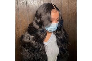 BEEOS 13x6 Full Frontal SKINLIKE Real HD Lace Wig, 250% Density 0.10mm Ultra-thin Invisible HD Lace Pre-Plucked Bleached Knots Body Wave Human Hair Wigs 22 Inch