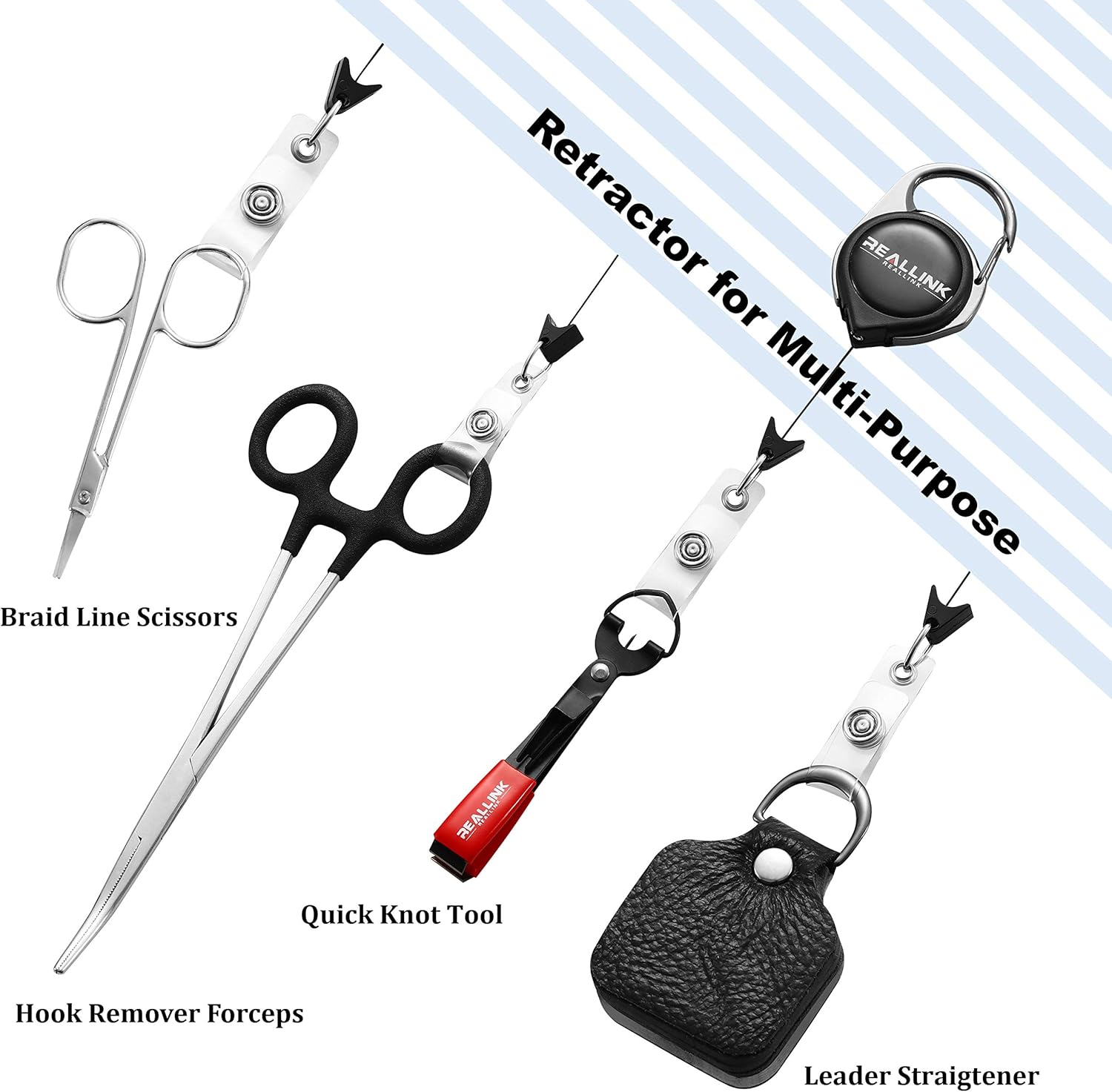Fishing Equipment Quick Knot Tying Tool and Zinger Retractors 3 in 1 Combo Fly Fishing Tools Kit Supplies and Accessories Durable 420 Stainless Steel lanyard Come with Zinger Retractor : Sports & Outdoors