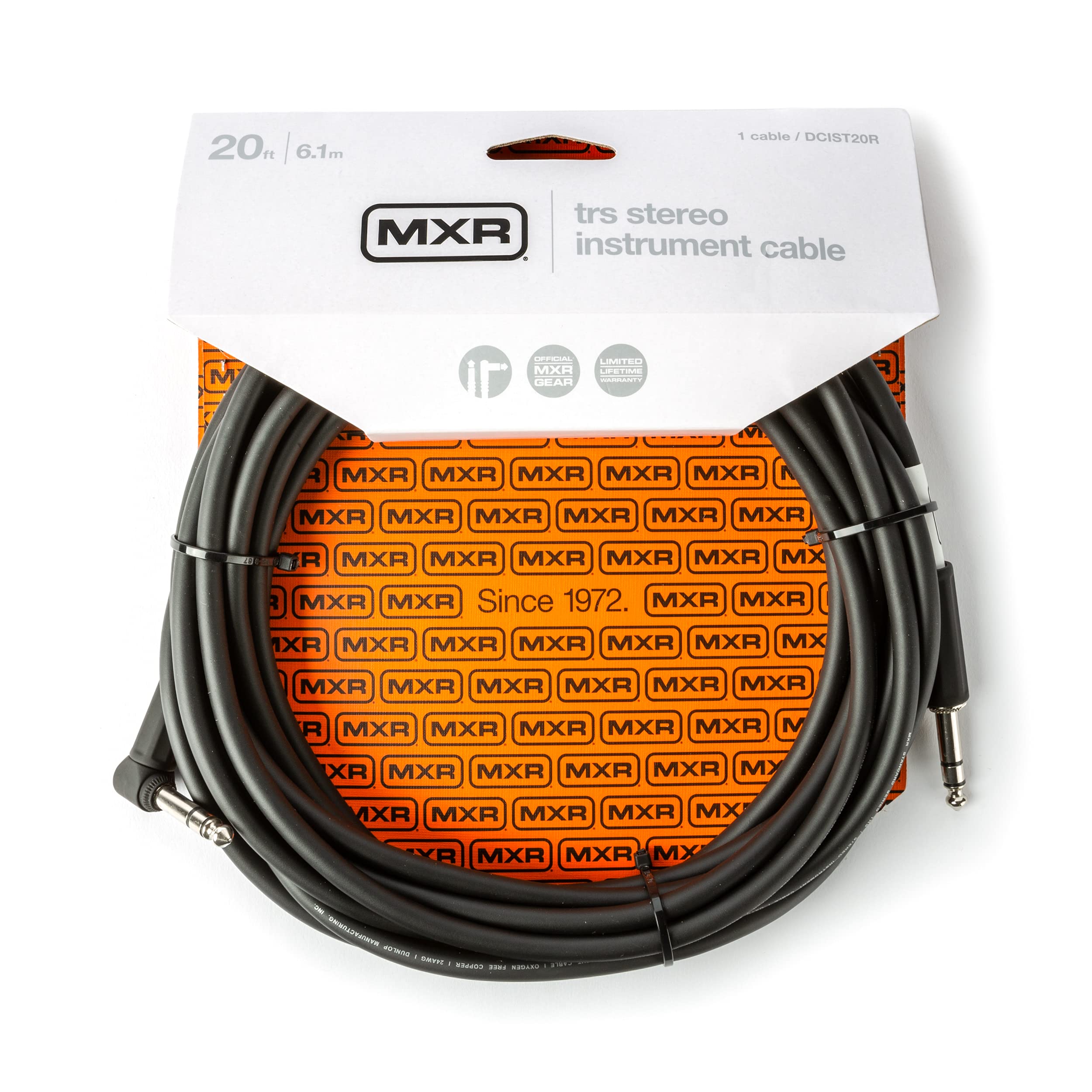 MXR DCIST20R Cable - 20ft - 6.1m - TRS Stereo Cable - Each