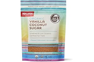 Big Tree Farms Organic Vanilla Coconut Sugar - Coconut Palm Sugar, Unrefined, Fine Crystals, Cane Sugar Replacement, Coconut Blossom Nectar, Vegan, Perfect for Baking - 14 Oz (Pack of 3)