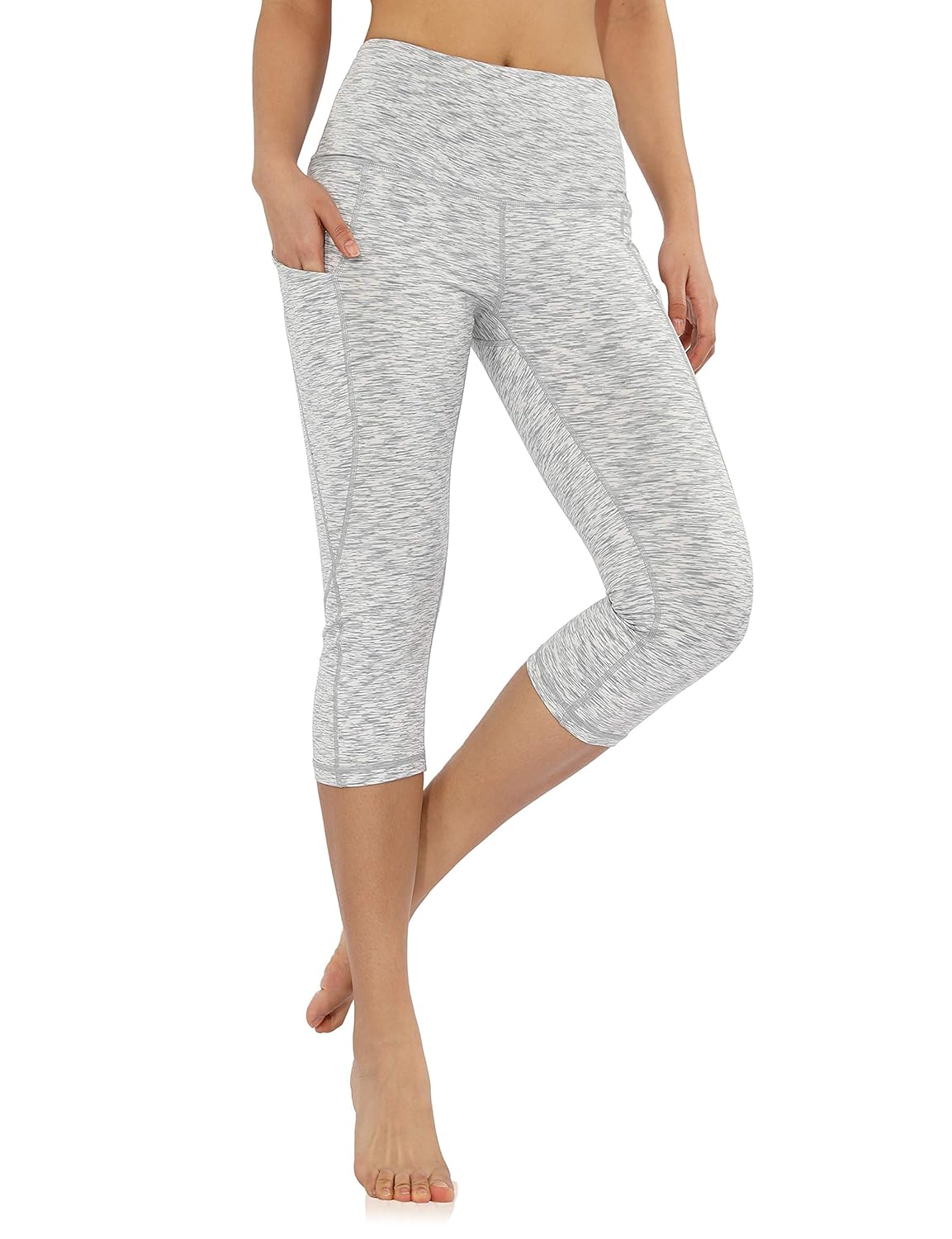 Buy ODODOS Women's High Waist Yoga Capris with Pockets,Tummy Control