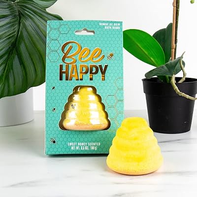 Gift Republic Bee Happy Bath Bomb Sweet Honey Scent Hive Design Relaxing Bath