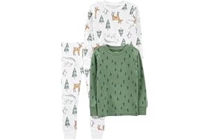 Simple Joys by Carter's Baby, Little Kid, and Toddler Girls' 3-Piece Snug-Fit Cotton Christmas Pajama Set