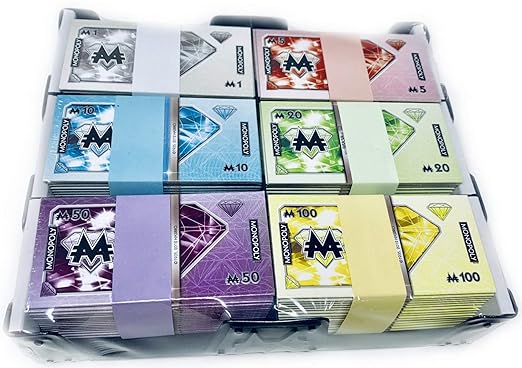 Monopoly Millionär Geld - Banknoten Ersatzgeld 90 Scheine im Sortierrahmen