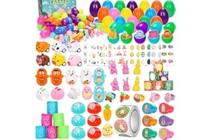 ENSCCANT 106Pcs Prefilled Easter Eggs with Toys Inside, Easter Basket Stuffers Gifts in 42 Surprise Eggs, Easter Fidget Sensory Toys Bulk, Easter Egg Hunt, Prizes Classroom Events, Easter Party Favors