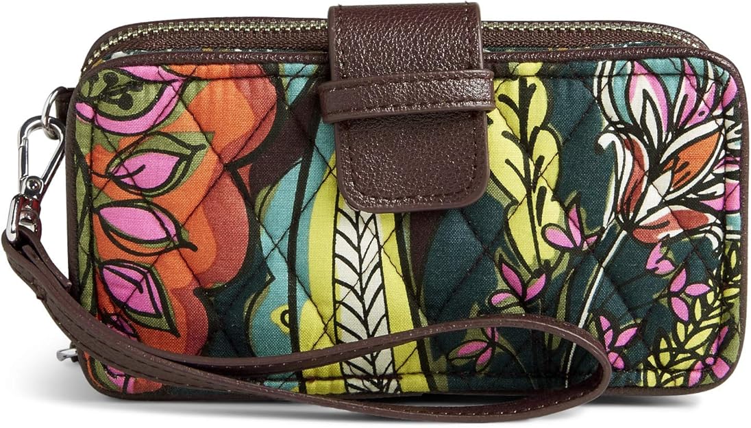 Vera Bradley Women's Signature Cotton Smartphone Wristlet with RFID Protection brown Size One