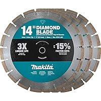 Makita B-69646 14" Diamond Blade, Segmented, General Purpose, Contractor 3/Pk