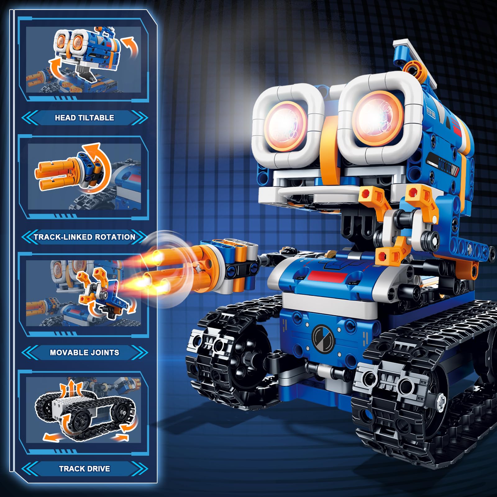 Demkia 5in1 STEM Robot Building Kit, 560 PCS APP/Remote Control Mech RC Robotics for Kids Ages 8-12, Science Kit Coding Robots Toy Set, Birthday Gifts for Boys Age 8-14+