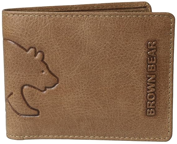 Brown Bear Geldbörse Herren Leder Braun Camel klein hochwertig