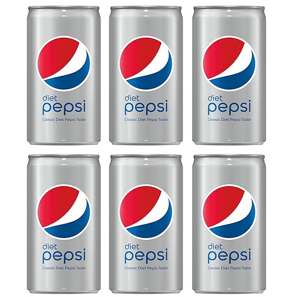 DIET PEPSI MINI CANS, 7.5 OUNCE, 6 COUNT