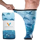 Viasox Diabetic Socks for Men & Women, Non Binding Top, Seamless Toe, Loose Fit