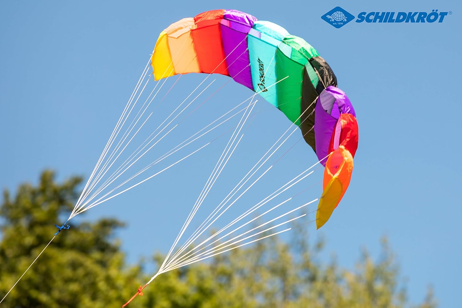 Schildkröt Dual Sport Kite 1.3, Two-Line Steering Foil, 8 Years, 55x125cm, Incl. 25 kp Polyester Cords, 2x25m on Winder - Image 4