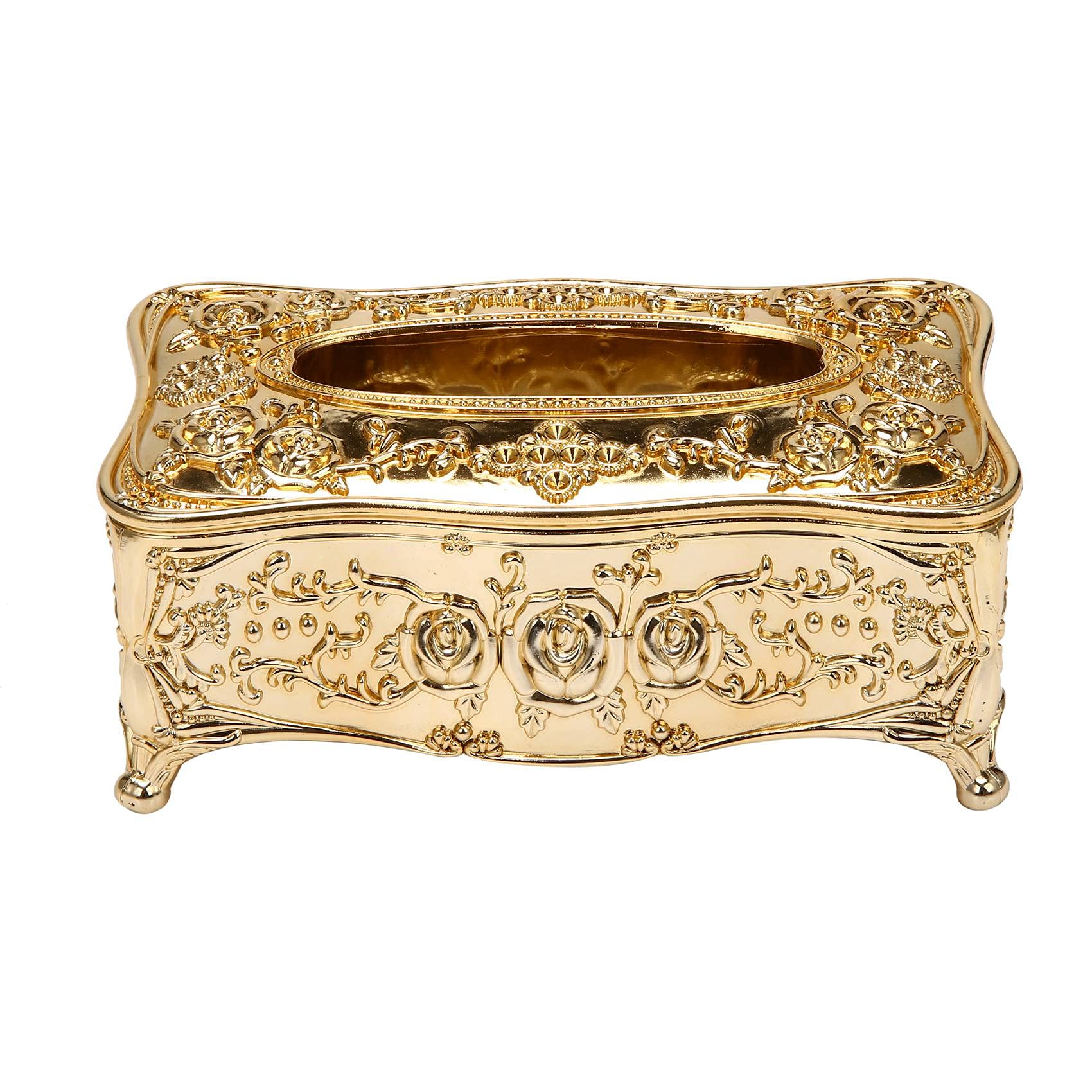 XIAOJUN Gold Acrylic Tissue Box Hotel Restaurant Napkin Holder Household Tissue Box