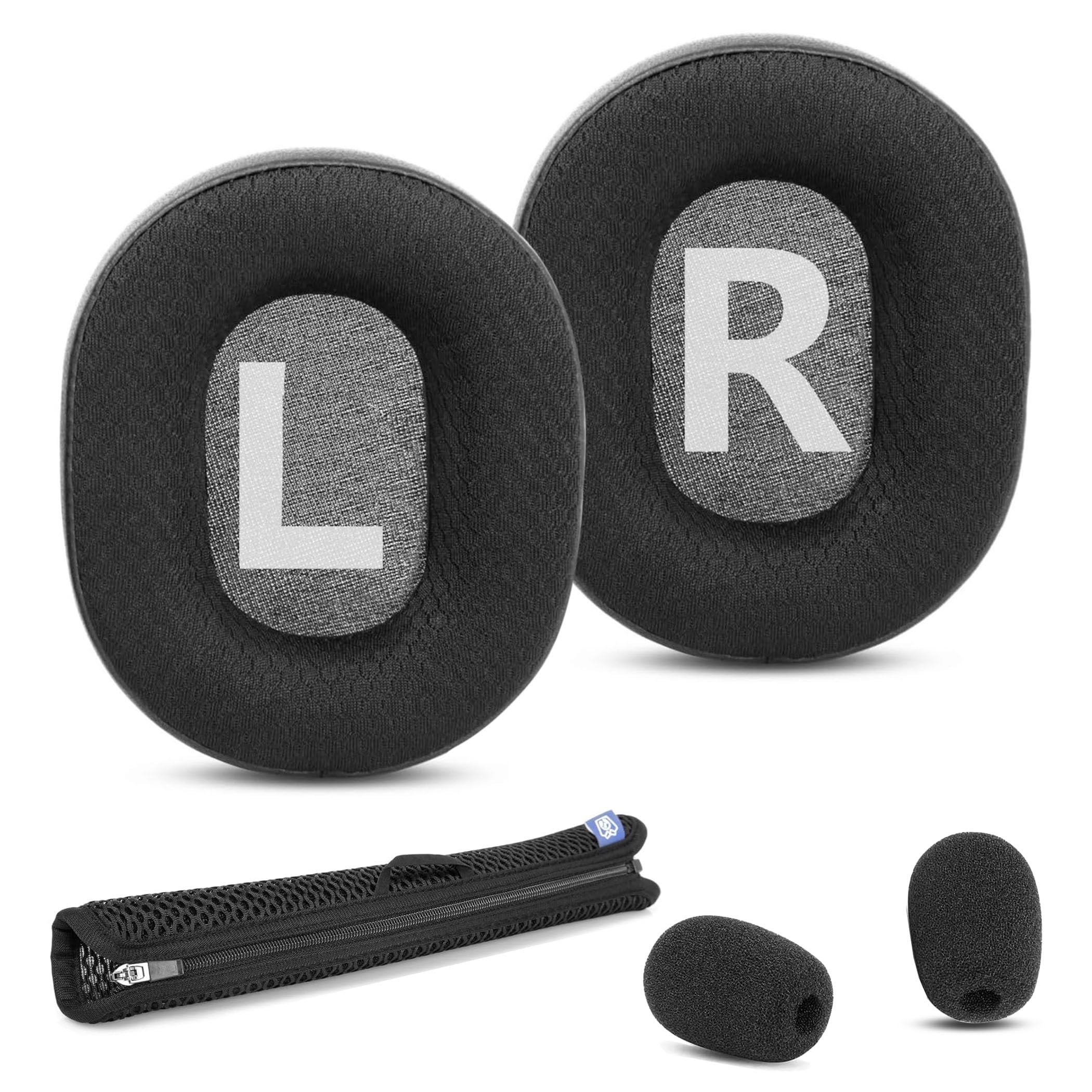 ACCOUTA Earpads+Headband Compatible with HyperX Cloud Alpha, Cloud II, Cloud III, Cloud Alpha S Gaming Headsets Ear pads replacement with Durable & Breathable Fabric/High Density Foam