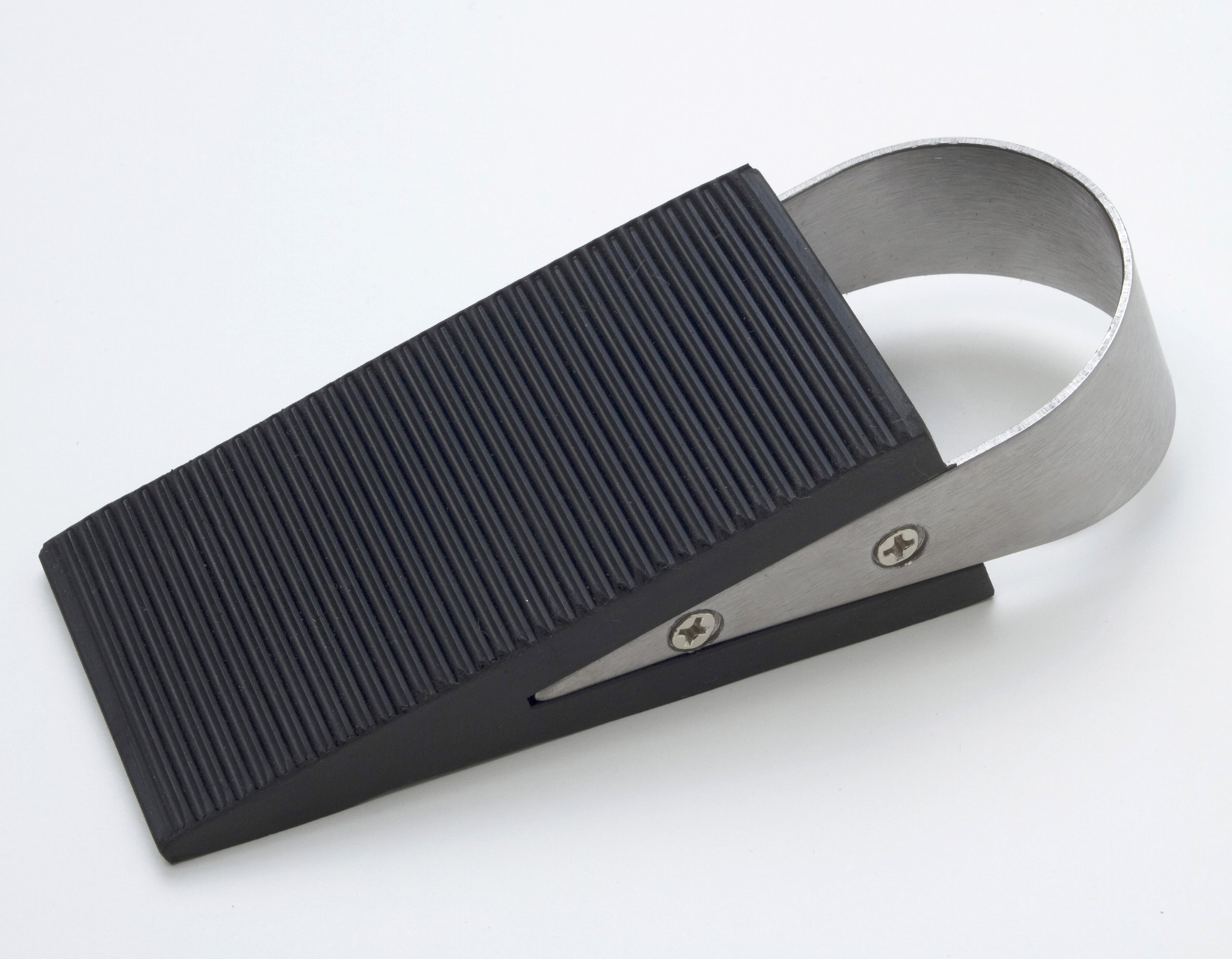 10 Door Stopper Door Wedges Furniture Wedges Stainless Steel / Brushed Rubber / Black 130 x 50 x 35 mm