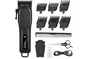 nutcore Men's Hair Clippers for Professional Hair Trimmer Cordless Rechargeable Powerful Beard Trimmer Hair Cutting Grooming Tool