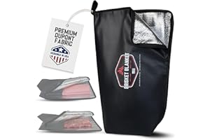 Brisket Blanket™ - BBQ Blanket for Resting Meat | Heavy Duty Insulated Smoker Bag with Wide Mouth | Reusable BBQ Accessories for Brisket, Pork, Turkey | Meat Warmer & Gift for Men, Grilling & Smoking