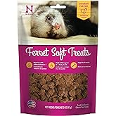 N-Bone Ferret Soft Treats, Chicken Flavor, Natural Soft Chew Treats for Ferrets, Delicious Everyday Snacks &amp; Training Rewards, Made in USA, 3 oz