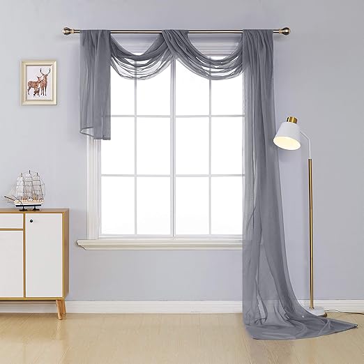 Amazon Com Deconovo Home Decor Extra Long Sheer Curtain Scarf