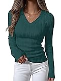 ANRABESS Womens Long Sleeve Cable Knit Sweater 2025