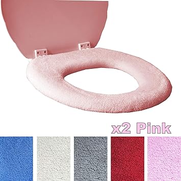 Medipaq Toilettensitzbezug, superwarm, luxuriöses Gefühl, gepolstertes Fleece, gehärteter Halteschlauf, universell passend, m