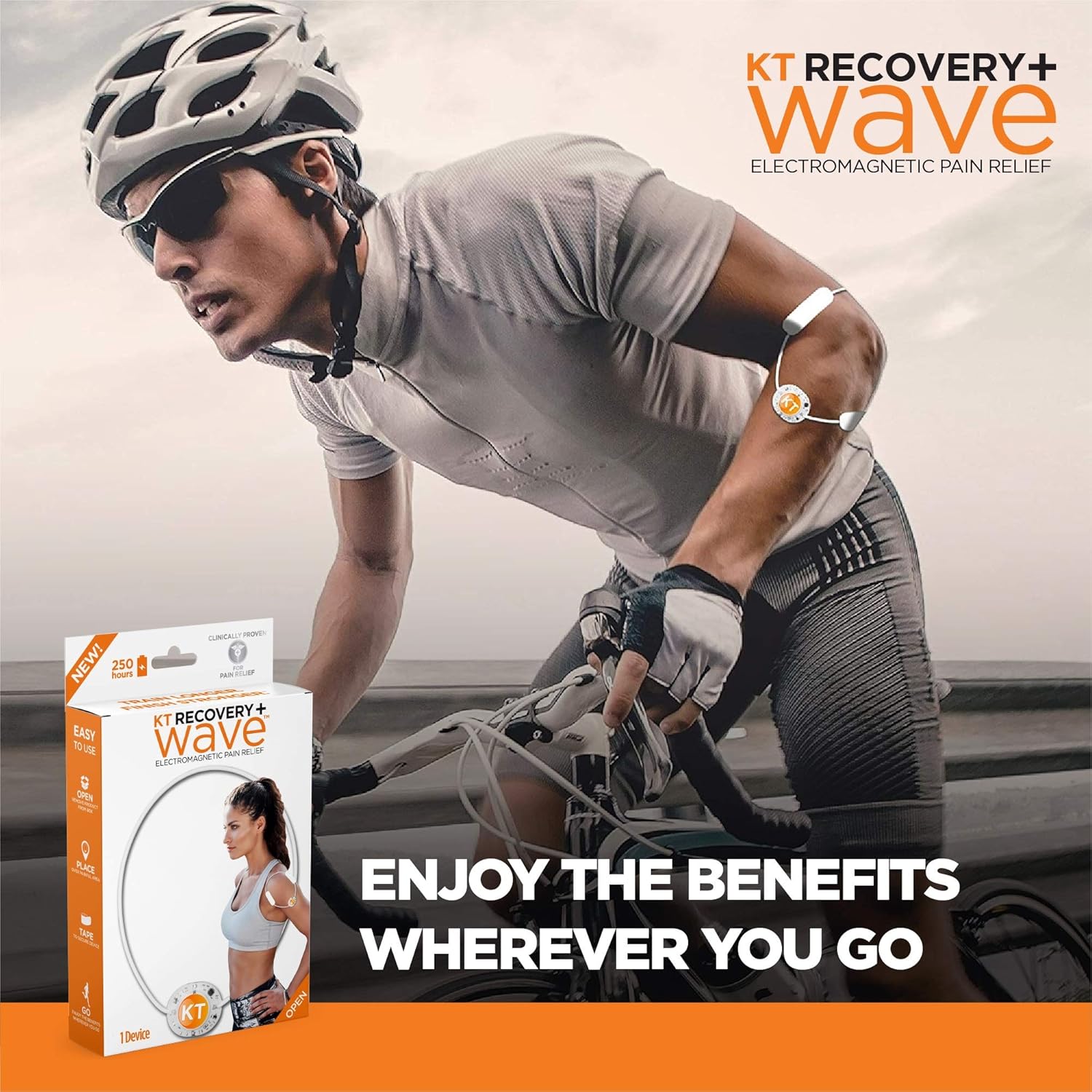 KT Tape KT Recovery+ Wave Electromagnetic Pain Relief Device : Sports & Outdoors